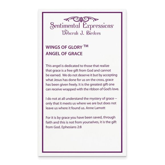 Angel of Grace Necklace with Cubic Zirconia with Gold - Picture 3 of 5